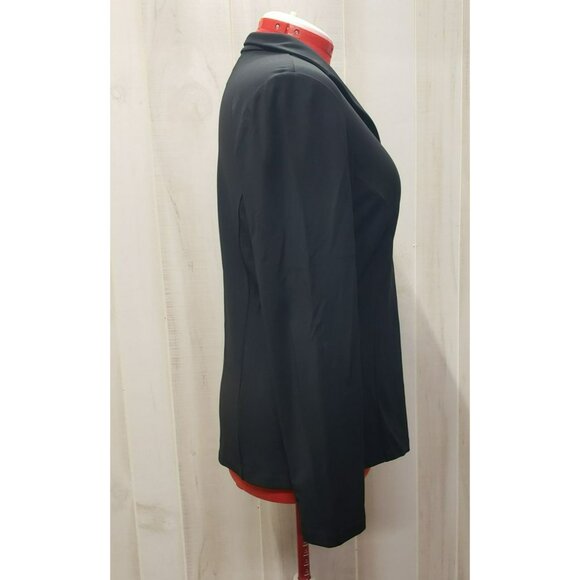 Talbots Black Button-Up Blouse Tailored style, Size L, Long Sleeve, Wrinkle free - Picture 3 of 9